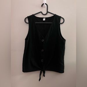 Old Navy black tie knot shirt